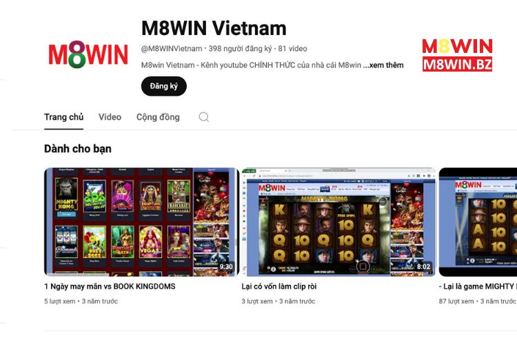 Một số kênh thông tin, liên hệ M8Win khác dành cho người dùng